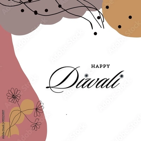 Fototapeta Diwali celebration colorful card designs