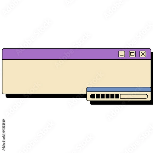 Fototapeta Retro UI Shape Frame