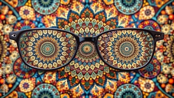 Fototapeta The Digital Tapestry: Where Reality and Virtuality Intertwine  generative AI