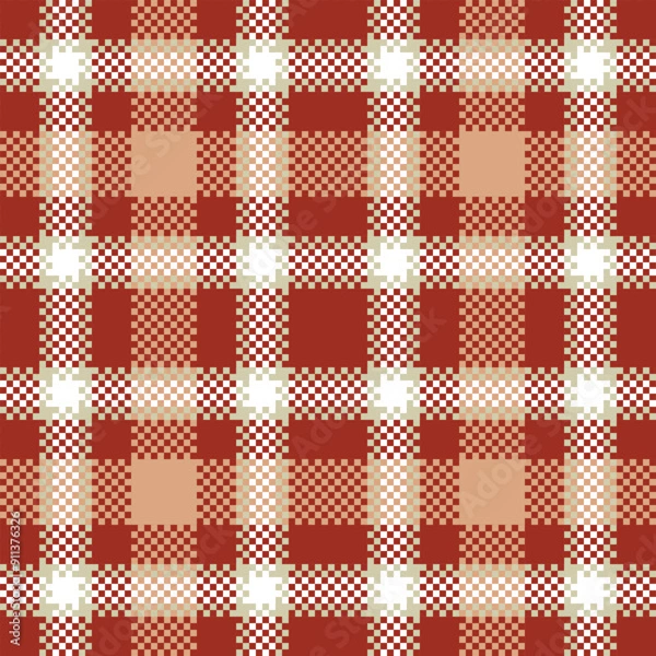 Fototapeta Scottish Tartan Plaid Seamless Pattern, Scottish Tartan Seamless Pattern. Traditional Scottish Woven Fabric. Lumberjack Shirt Flannel Textile. Pattern Tile Swatch Included.