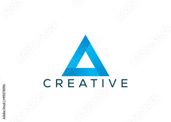 Fototapeta Minimal and professional abstract triangle logo design template