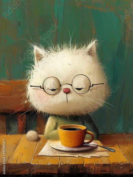 Fototapeta Confused cat