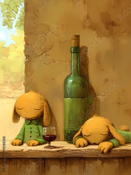 Fototapeta Drunk Rabbit