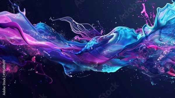 Obraz Abstract Swirling Liquid Art