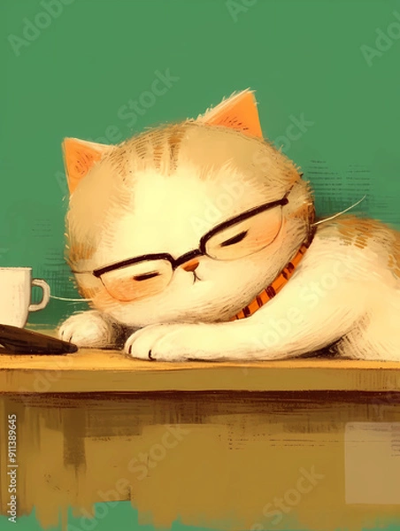 Fototapeta Overtime Cat