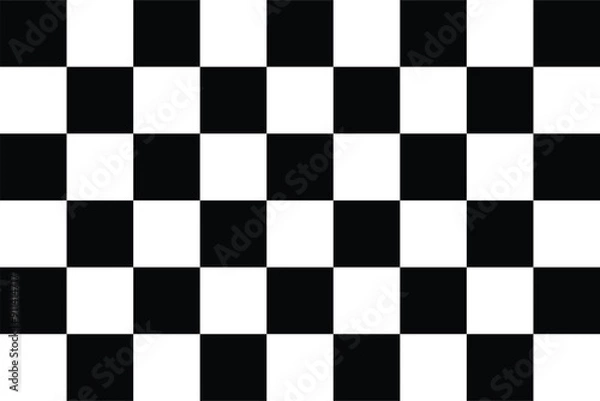 Obraz black and white checkers pattern