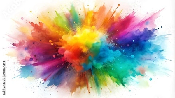 Fototapeta A vibrant explosion of color on a classic tee.  Generative AI