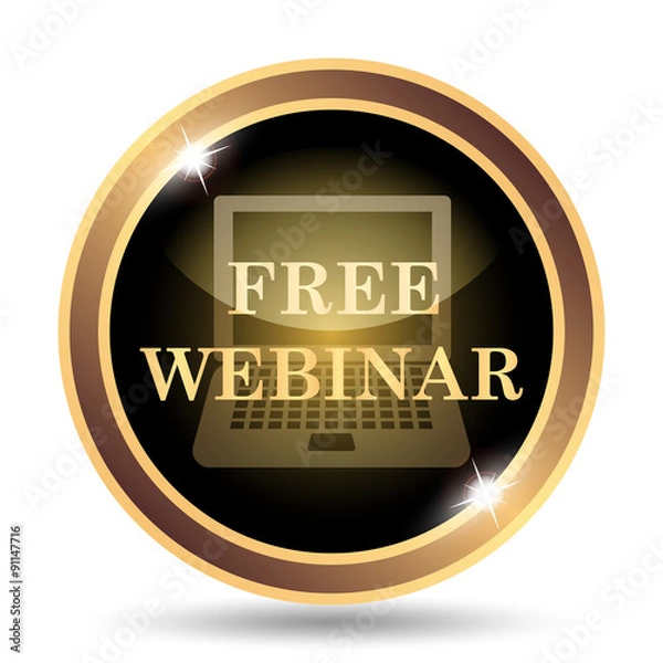 Fototapeta Free webinar icon