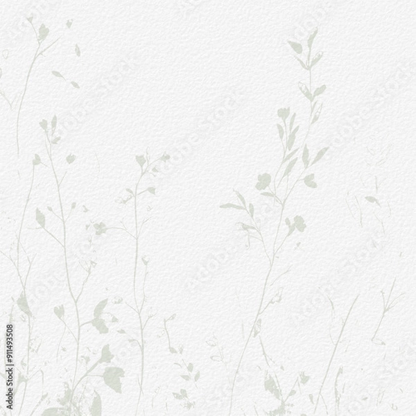 Obraz Delicate watercolor botanical digital paper floral background in soft basic nude beige tones