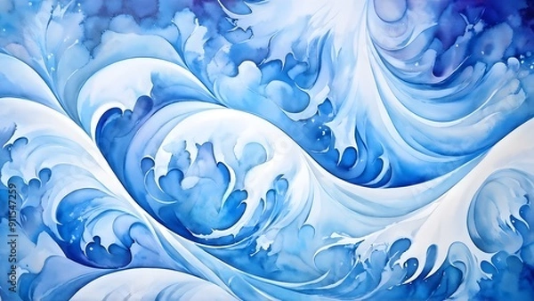 Obraz abstract blue background with waves