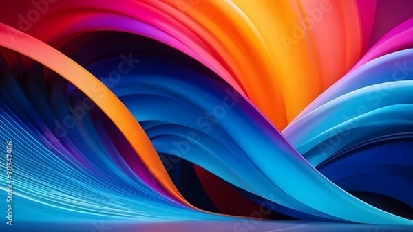 Obraz abstract colorful wave background