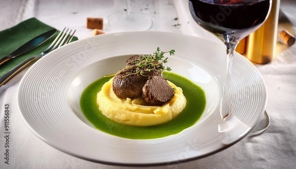 Obraz トリュフの乗ったお肉料理