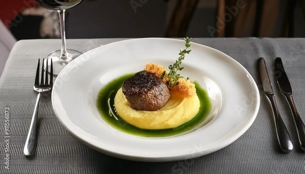 Obraz トリュフの乗ったお肉料理