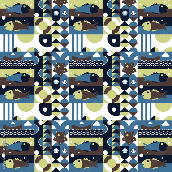 Obraz Flat poster illustration with colorful theme 