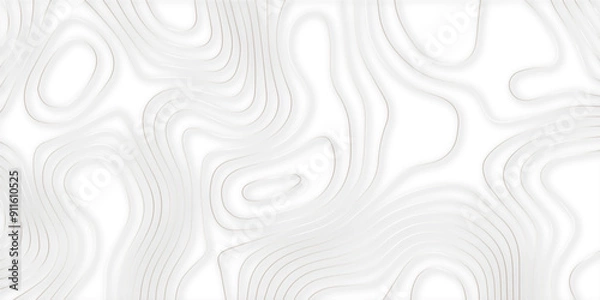 Obraz Abstract wave paper curved reliefs background .gradient multicolor wave 3d curve lines banner background design .topographic contours map background .Vector geographic contour map.