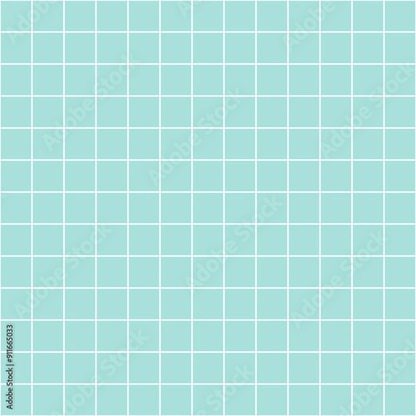 Fototapeta Vector cute grid pattern. Blue grid seamless pattern for fabric, wrapping paper, textile, and more.	
