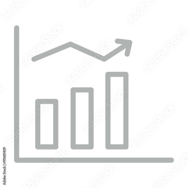 Fototapeta Grow Up Vector Line Grey Icon Design