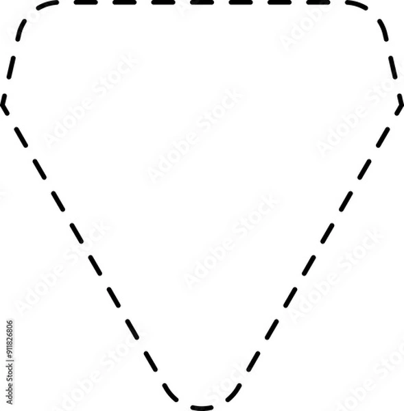 Obraz Triangle dash line. Element design
