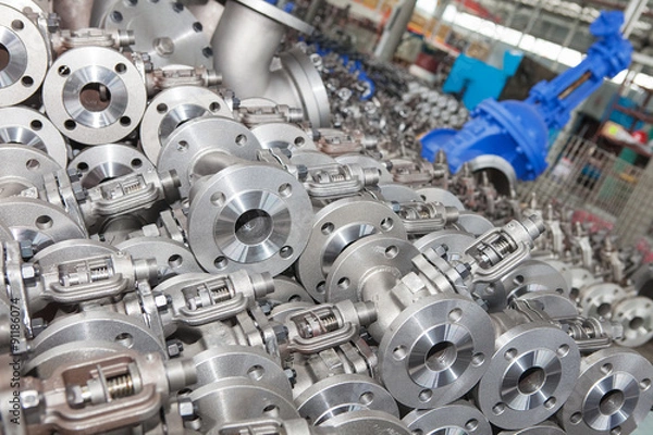 Fototapeta Industrial background from part of valves