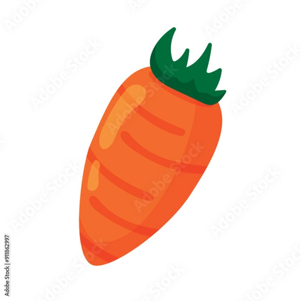 Fototapeta Isolated carrot Vegetable icon Vector