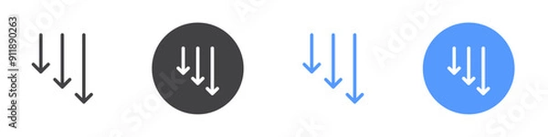 Obraz reduce icon Vector logo set flat