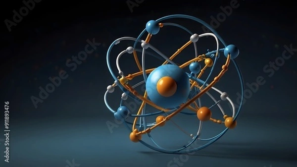 Fototapeta Describe the structure of an atom.
