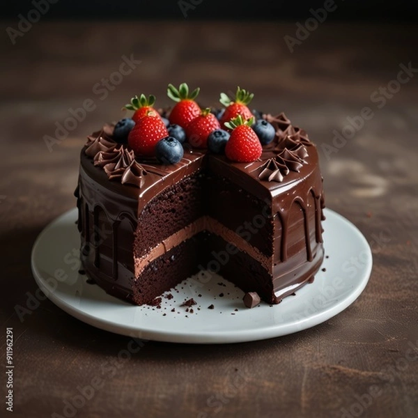 Fototapeta Halal Chocolate Cake