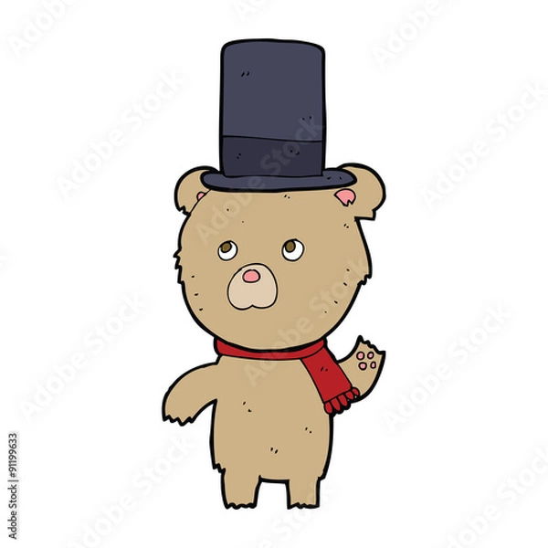 Obraz cartoon bear in hat