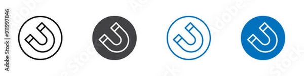 Obraz Magnet icon Logo sign in thin line outline