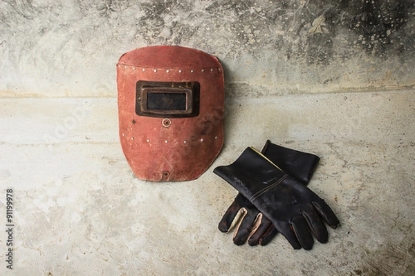 Obraz Welding mask and gloves