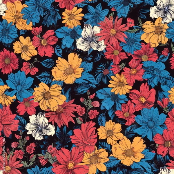Fototapeta Textile repeat pattern of Fabric pattern, seamless