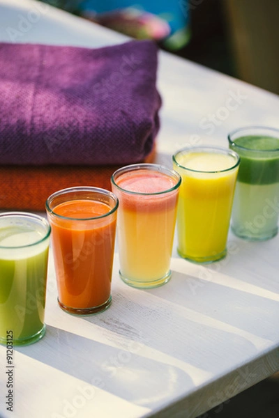 Fototapeta carrot juice Kiwi grapefruit