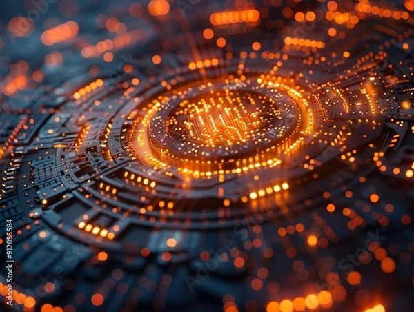 Fototapeta abstract background with circles