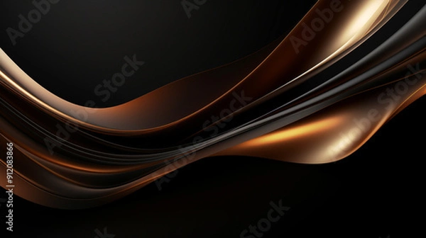 Obraz abstract background, luxurious waves of luminous gold alloy