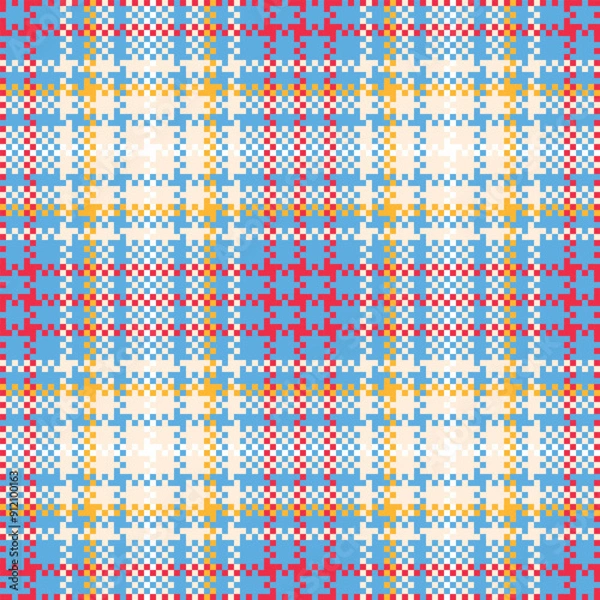 Fototapeta Plaid Patterns Seamless. Checker Pattern Seamless Tartan Illustration Vector Set for Scarf, Blanket, Other Modern Spring Summer Autumn Winter Holiday Fabric Print.