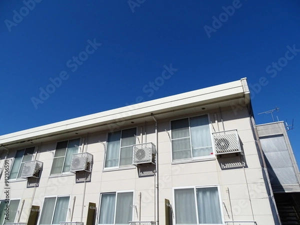 Fototapeta 青空とアパート