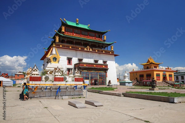 Obraz Gandan Monastery in Ulan Bator, Mongolia