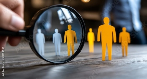 Obraz An employee selection process in the corporate world.