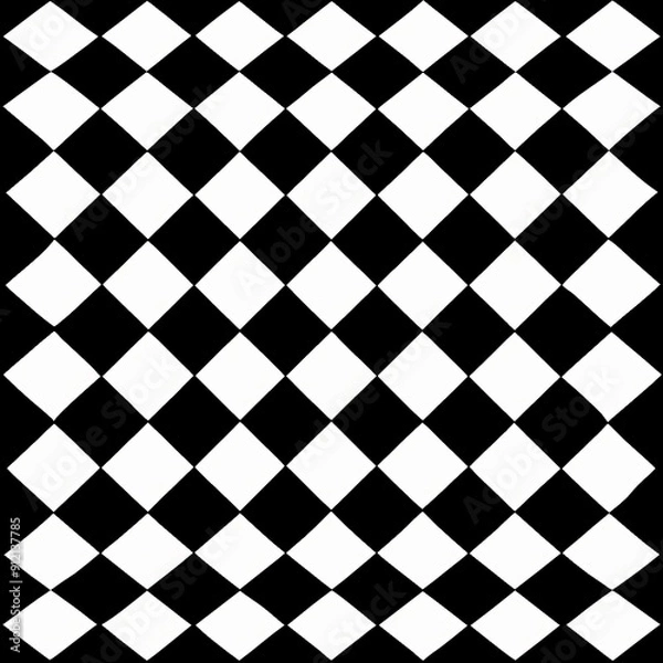 Fototapeta seamless pattern of 3D illusion checkerboard designs