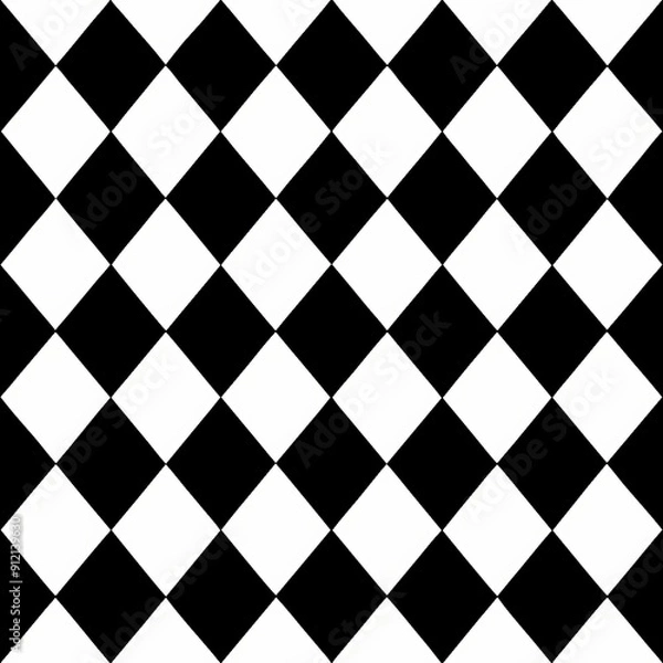 Obraz seamless pattern of modern monochrome checkerboard tiles