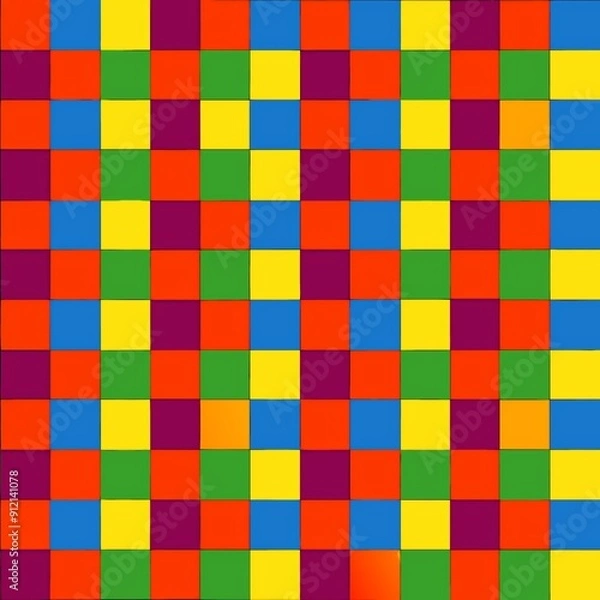 Fototapeta seamless pattern of textured fabric checkerboard prints