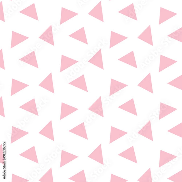 Fototapeta seamless geometric pattern with pink triangles