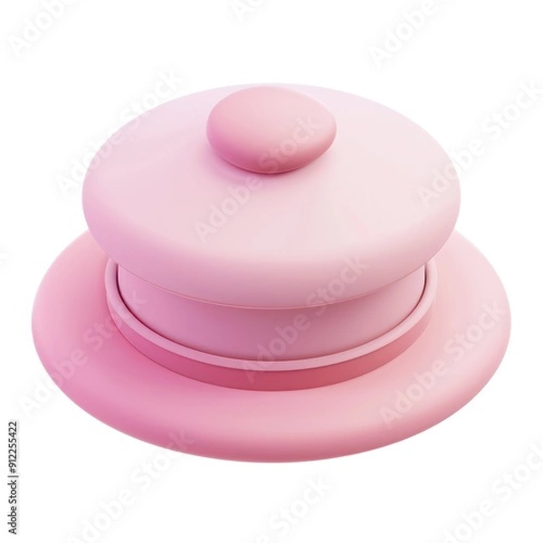 Fototapeta Pink Circular Platform with a Rounded Top