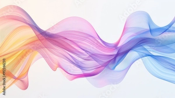 Fototapeta Colored fabric waves, perfect for textile or design projects