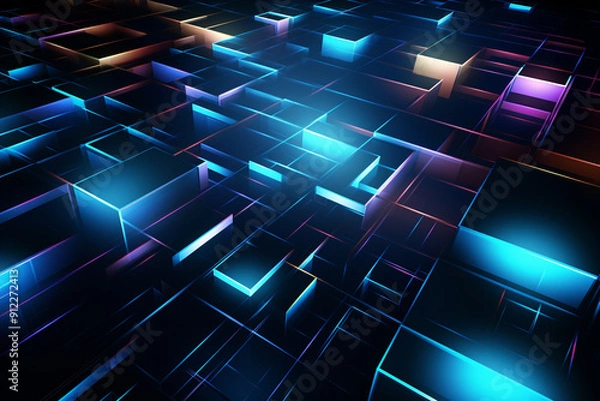 Fototapeta Sculpting the Future with Decorative Relief Navigating Dynamic Background Chronicles Journey into Futuristic Shapes A Chronicle of Rangercore Adventures