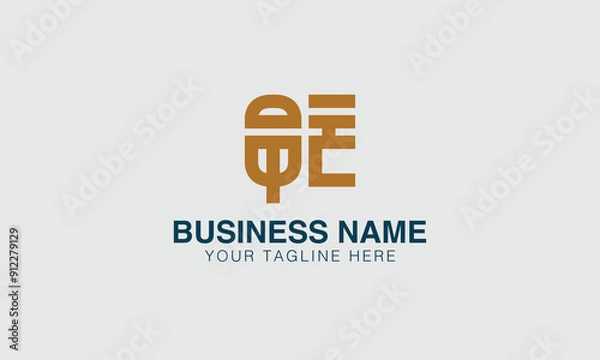 Fototapeta QE Q qe initial logo | initial based abstract modern minimal creative logo, vector template image. luxury logotype logo, real estate homie logo. typography logo. initials logo