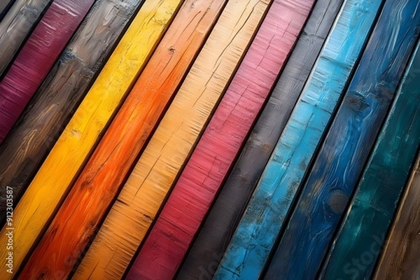 Obraz Colorful wood background.