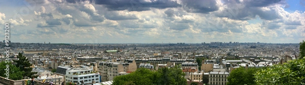 Fototapeta Paris cityscape panorama from Montmartre
