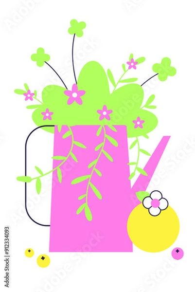 Fototapeta Watering can and orange