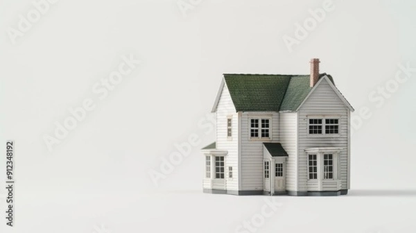 Fototapeta The white model house